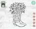 Cowboy Boots SVG file, Cowboy boots with Flowers SVG file, Cowboy Boots cut file, Cowgirl SVG cut file, Country, Western svg, vector 