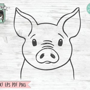 File svg di maiale, file di taglio di maiale, faccia di animale, maiale carino svg, faccia di maiale svg, file svg di animale, faccia di animale, file svg di animale da fattoria, file svg di fattoria