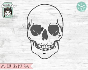 Halloween SVG File, Skull SVG, Skull Cut File, Halloween Cut File, Happy Halloween Clipart, Skull Clipart, Spooky svg, Skull Vector