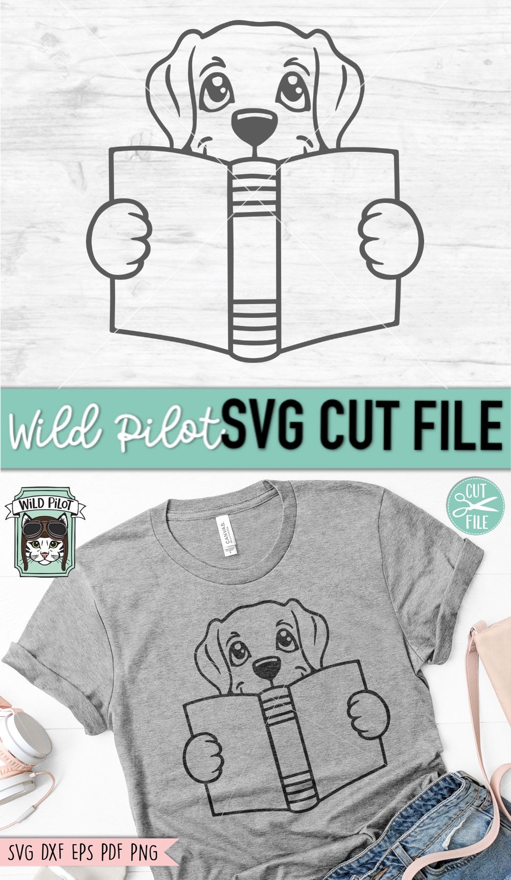 Dogs Books And Coffee Svg Cutting File – artprintfile