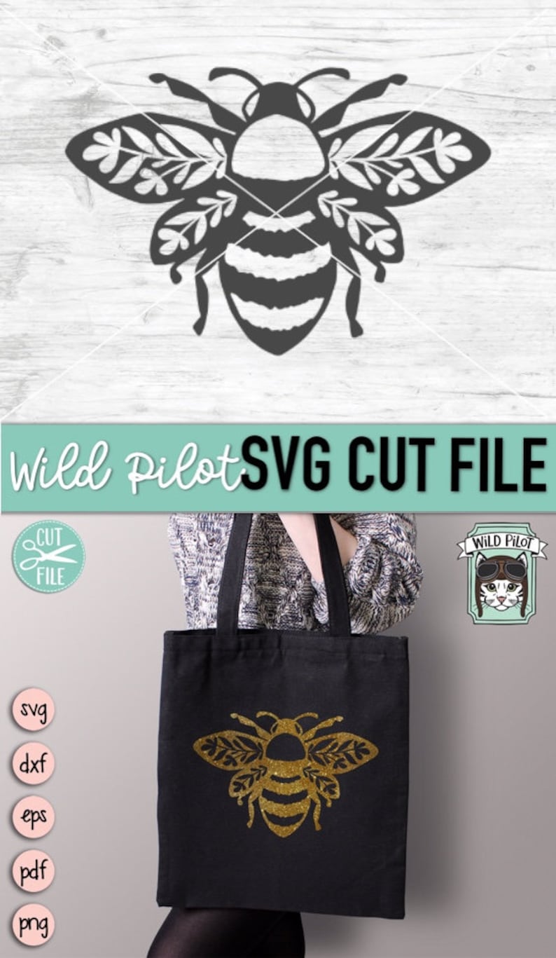 Bee SVG Cut File, Bee Laurel Leaves SVG, Honey Bee SVG, Bumble Bee svg, Bee Cut File, Save the Bees, Bee Happy, Bee Kind, Insect svg file image 4