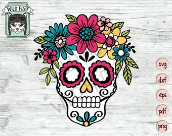 Free Free 102 Sunflower Sugar Skull Svg SVG PNG EPS DXF File