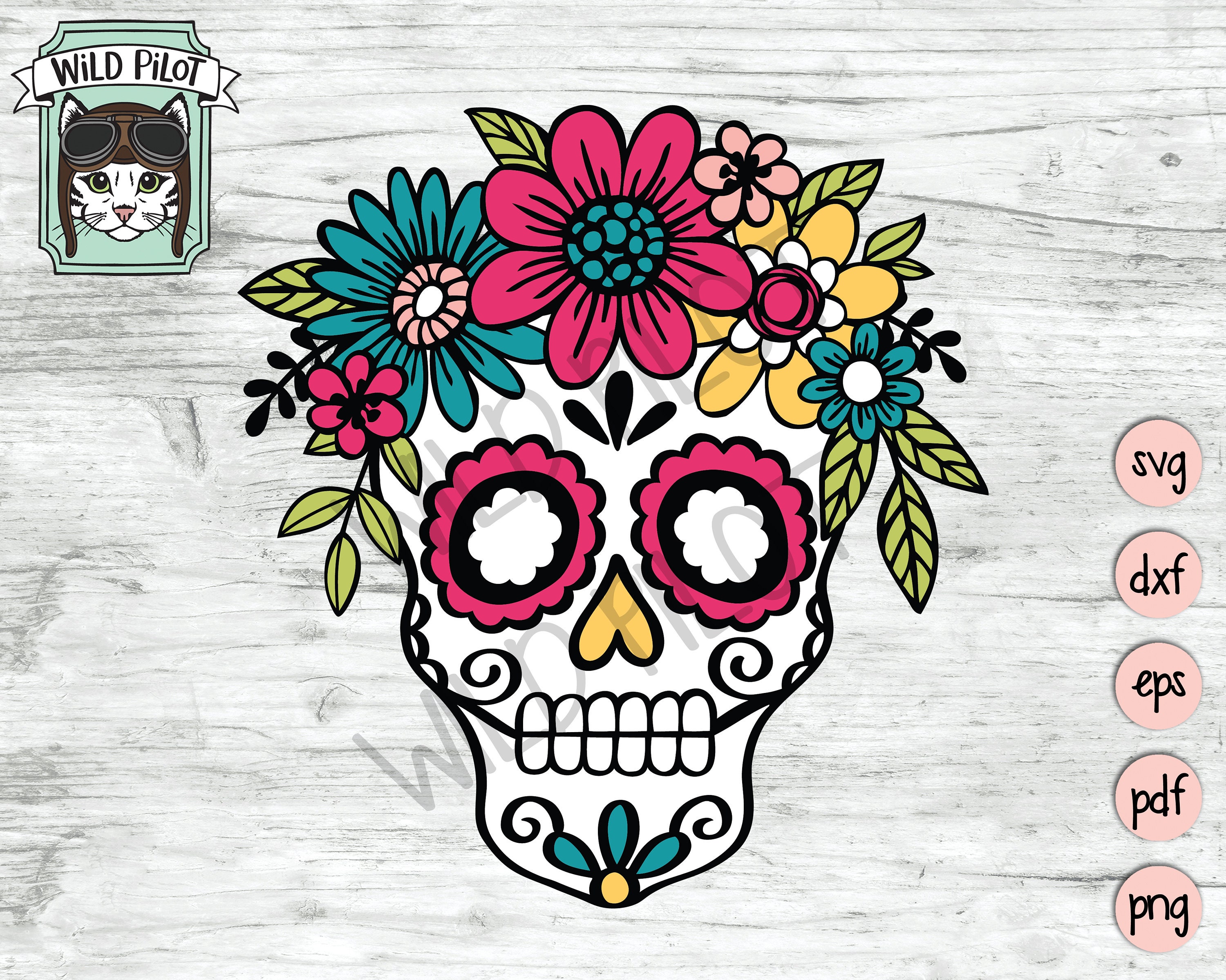 Download Free Sugar Skull Svg File