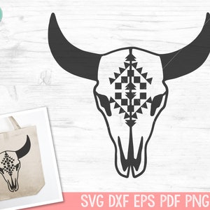 Vache tête de mort SVG, fichier SVG crâne de vache, tête de mort de vache médaillon SVG, svg de taureau, svg du sud-ouest, Boho svg, tête de mort Clipart, svg Longhorn, Buffalo svg