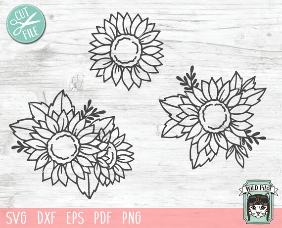Download Sunflower Svg Files Flower Svg Sunflower Svg Floral Svg Etsy