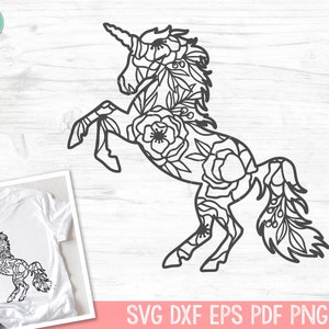 Unicorn Silhouette SVG file, Unicorn Cut file, Floral Unicorn svg file, Unicorn Flowers svg file, Unicorn Silhouette svg file, Unicorn png