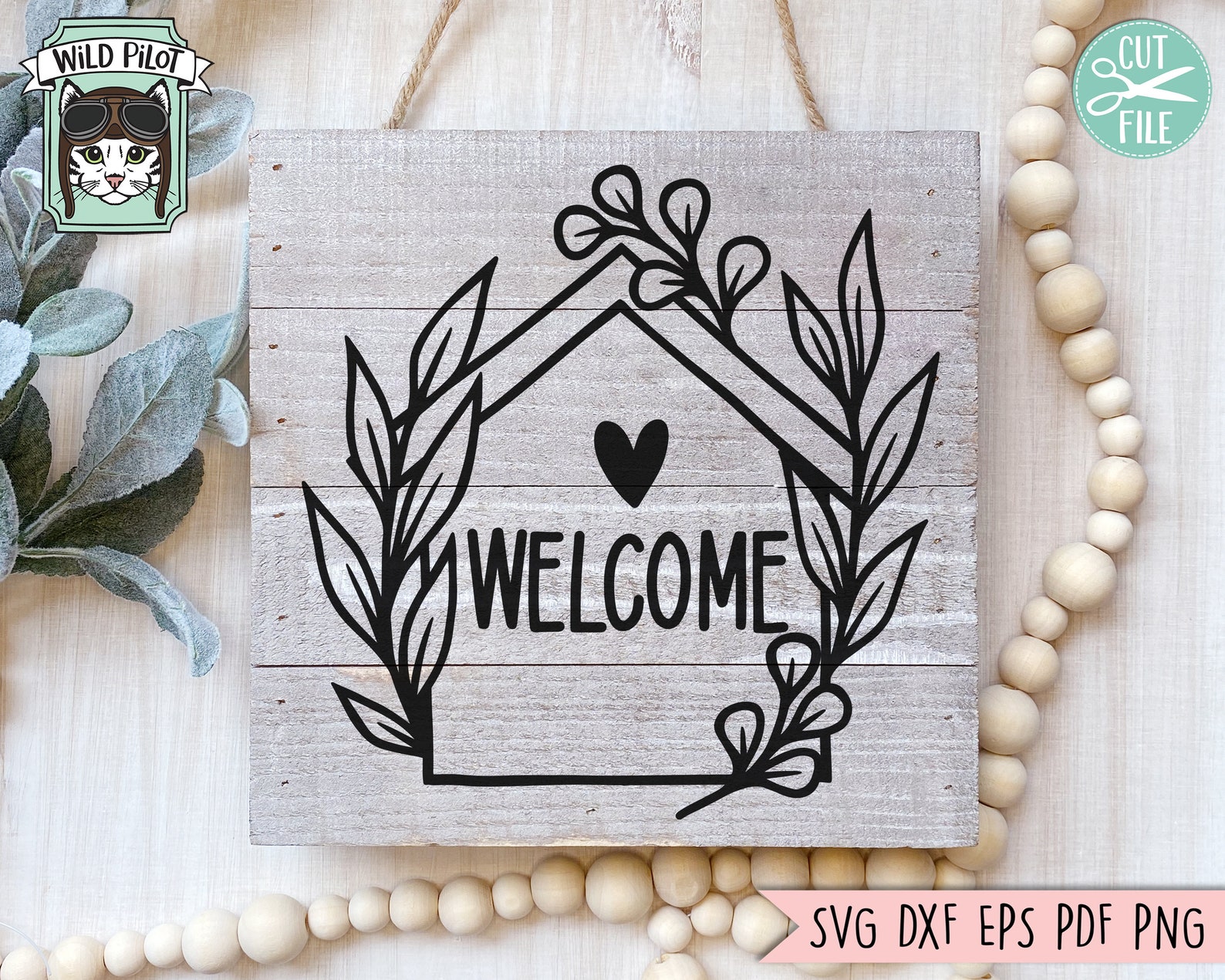 Welcome Sign SVG File, Welcome Sign Cut File, House SVG, Home Cut File ...