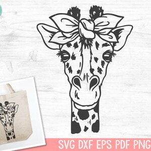 Giraffe Bandana SVG, Giraffe SVG, Giraffe cut file, Giraffe with Bandana svg, Bandana Giraffe png, Animal Face svg, Zoo Animal Bandana svg