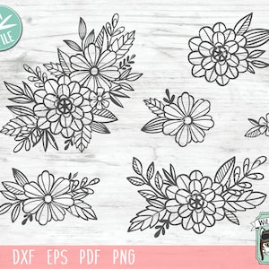 Puede incluir: Cinco dise&ntilde;os florales en blanco y negro con detalles intrincados. Los dise&ntilde;os son perfectos para proyectos de manualidades, como cortar, hacer scrapbooking y hacer tarjetas.