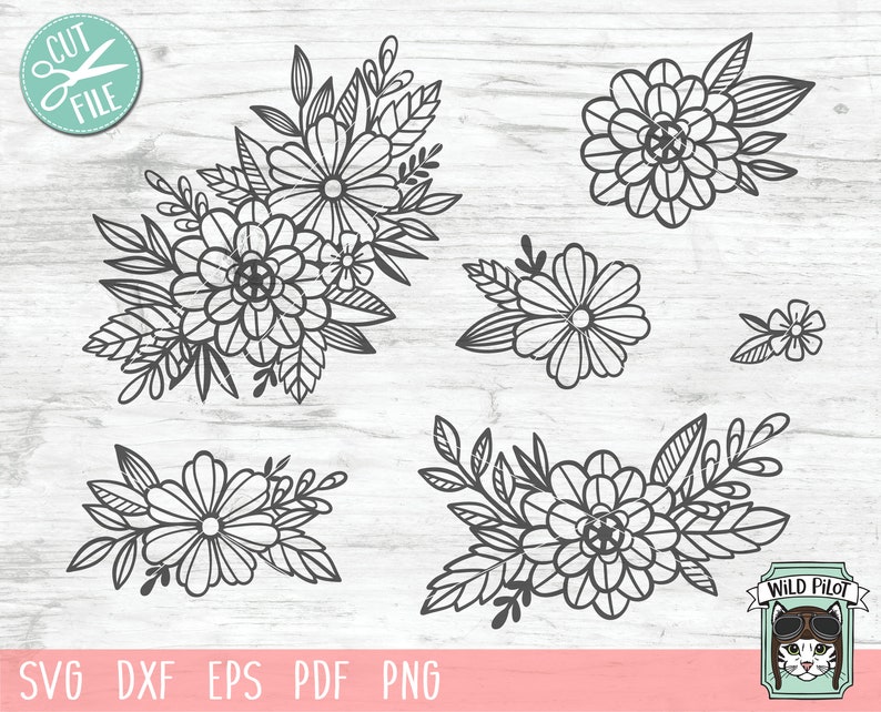 Puede incluir: Cinco dise&ntilde;os florales en blanco y negro con detalles intrincados. Los dise&ntilde;os son perfectos para proyectos de manualidades, como cortar, hacer scrapbooking y hacer tarjetas.
