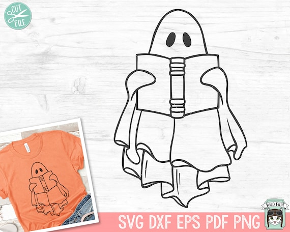 Halloween Book Lover SVG, Ghost Reading Book svg, Reading svg, Halloween Teacher svg, Librarian svg, Teacher Ghost svg, halloween png file
