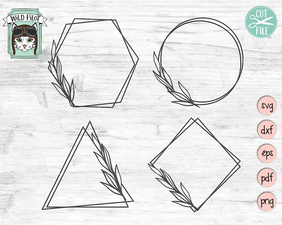 Download Leaf Frame Svg File Monogram Frame Leaf Border Svg Leaves Etsy