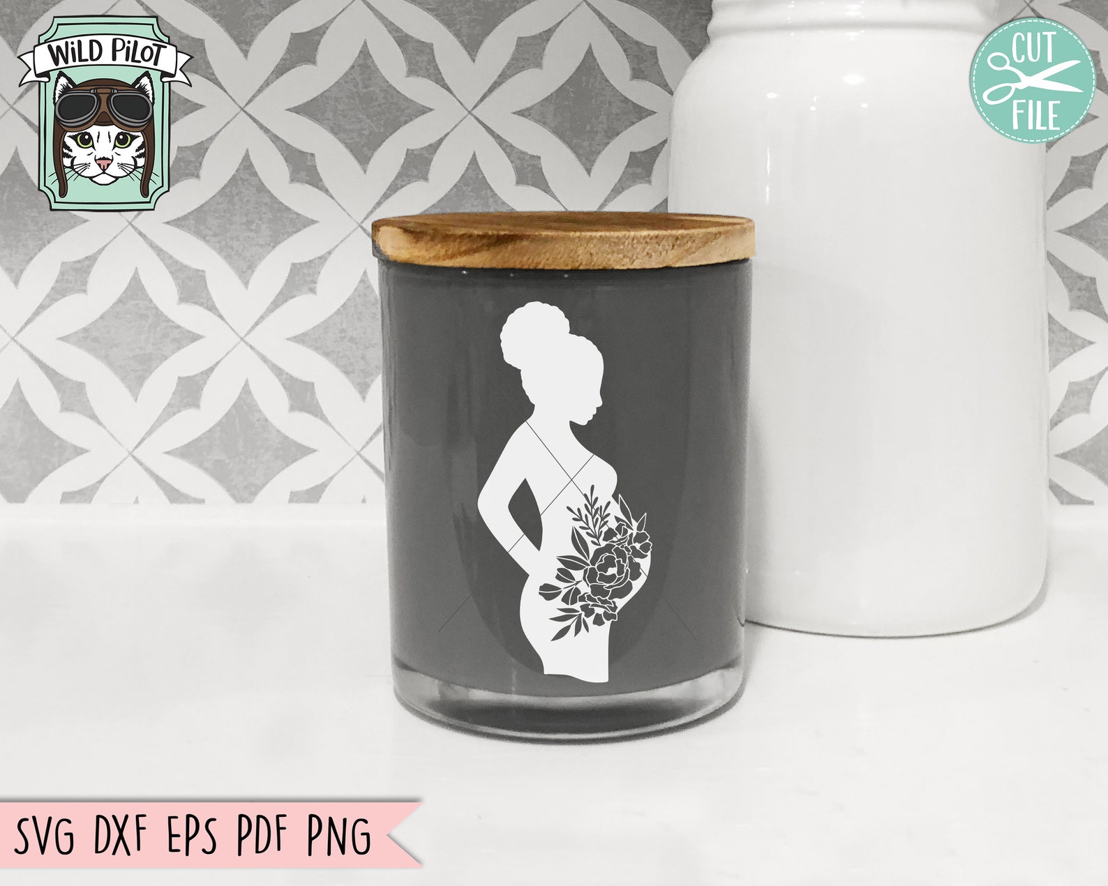 Pregnant Woman Flowers SVG File Pregnancy Svg Fertility Svg - Etsy