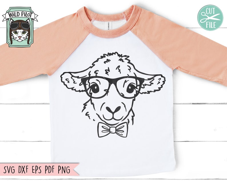 May include: Black and white line art illustration of a sheep wearing glasses and a bow tie. The sheep is looking directly at the viewer.
