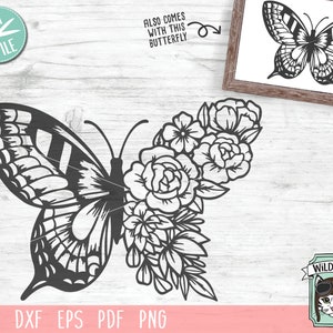 Butterfly SVG File, Floral Butterfly svg, Butterfly Flowers, Butterfly Floral SVG, Butterfly cut file, Butterfly Wings, Insect, Bugs