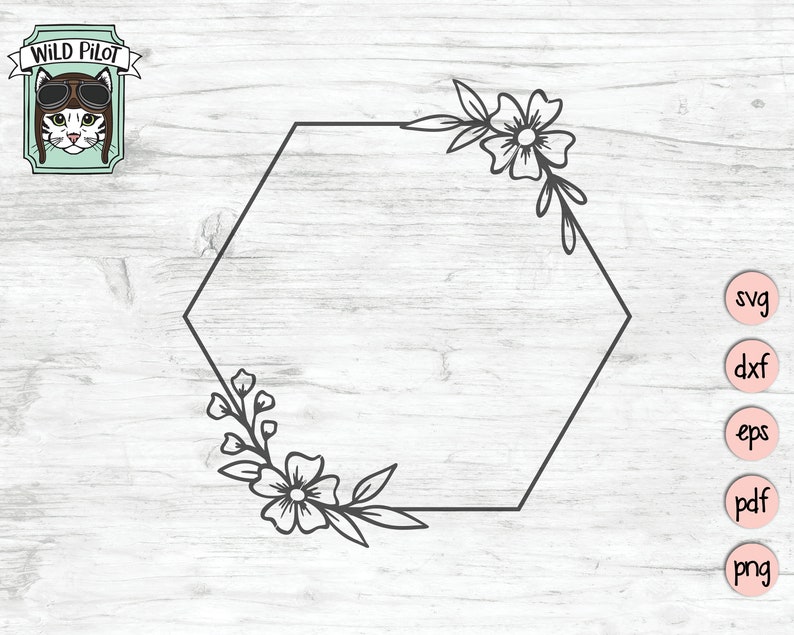 Download Flower Frame SVG file Monogram Frame Flower Border SVG | Etsy