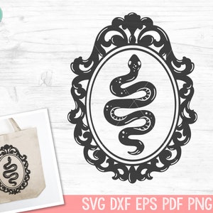 Snake SVG Cut File, Snake Clipart, Snake PNG, Reptile SVG, Tattoo svg, Reptile Clipart, Tattoo png, Framed Snake svg, Snake Dxf, Snake Eps
