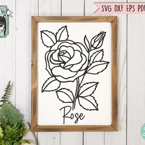 Flower SVG files, Floral svg file, Flower cut files, Flower Bouquet svg file, Floral Bouquet, Rose svg file, Botanical Illustration