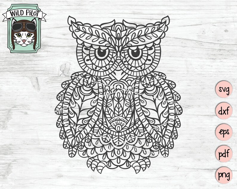 Download Owl Mandala SVG Owl svg file Owl Mandala svg file Owl svg ...
