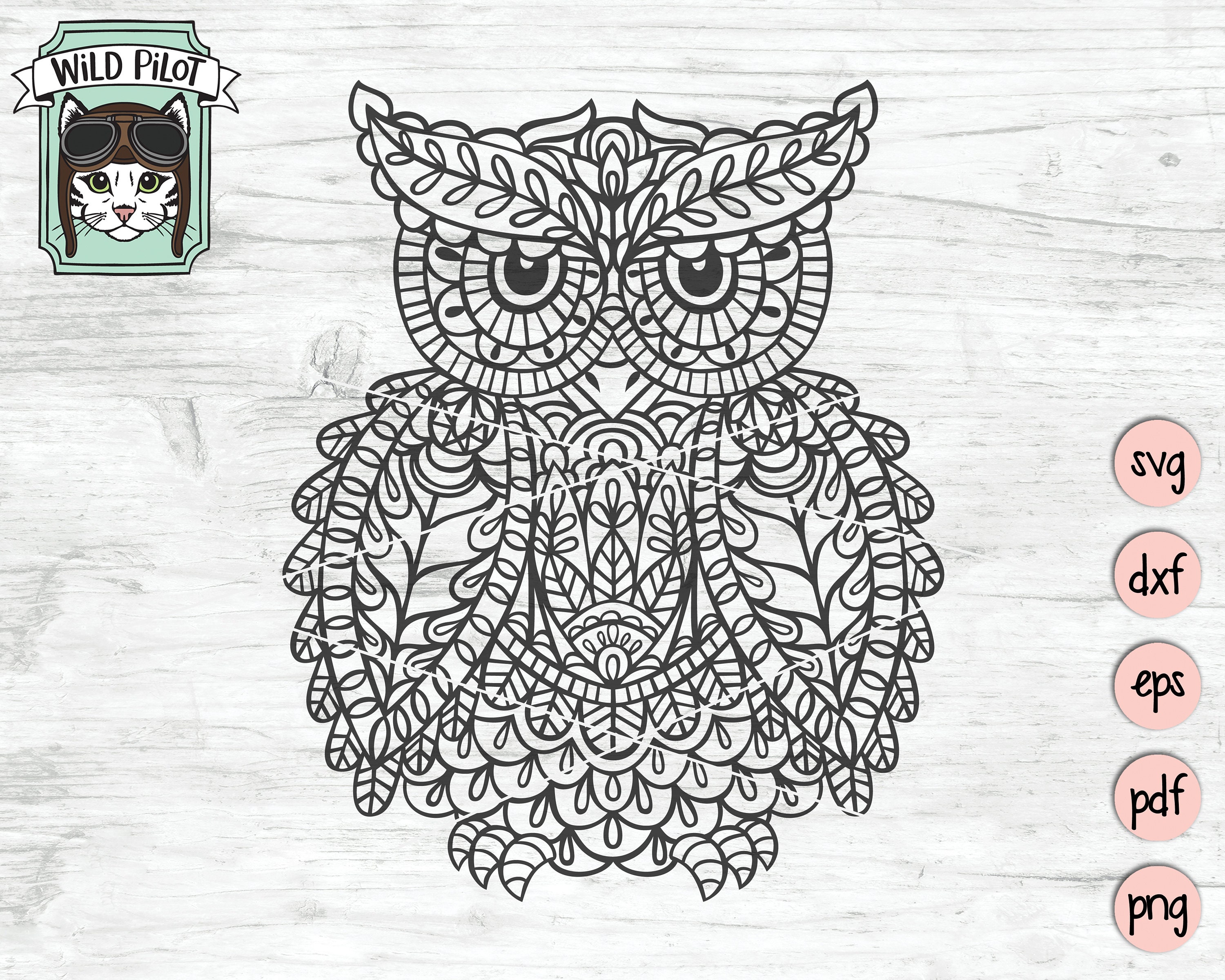 Download Owl Mandala SVG Owl svg file Owl Mandala svg file Owl svg ...