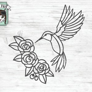 Hummingbird SVG file, hummingbird and flowers svg, flowers svg, bird cut file, flowers cut file, garden vector, bird clipart, floral svg