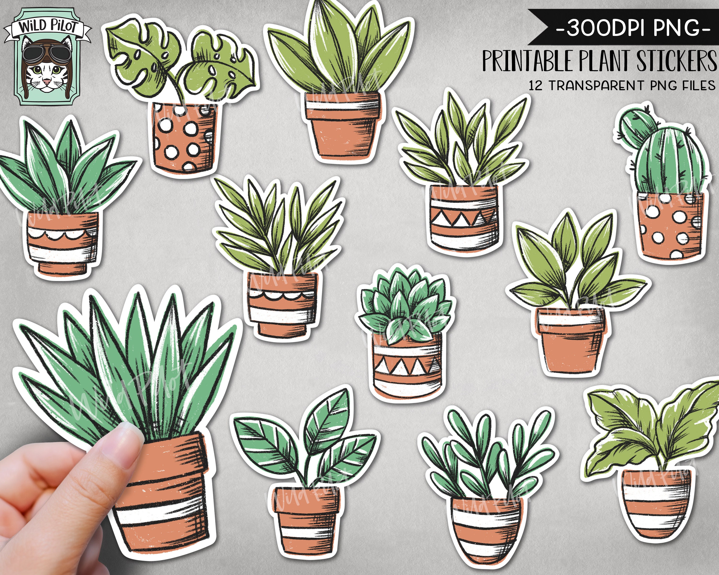 Plant decals for walls