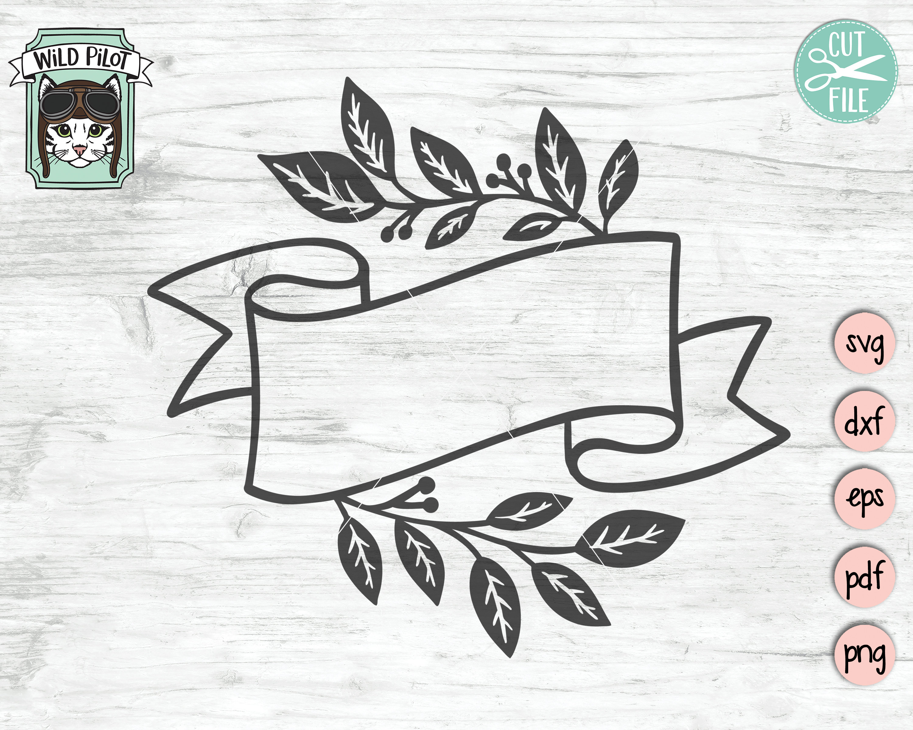 Download Ribbon Border Svg Banner Cut File