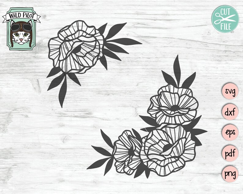 Free Free 147 Corner Flower Frame Svg SVG PNG EPS DXF File