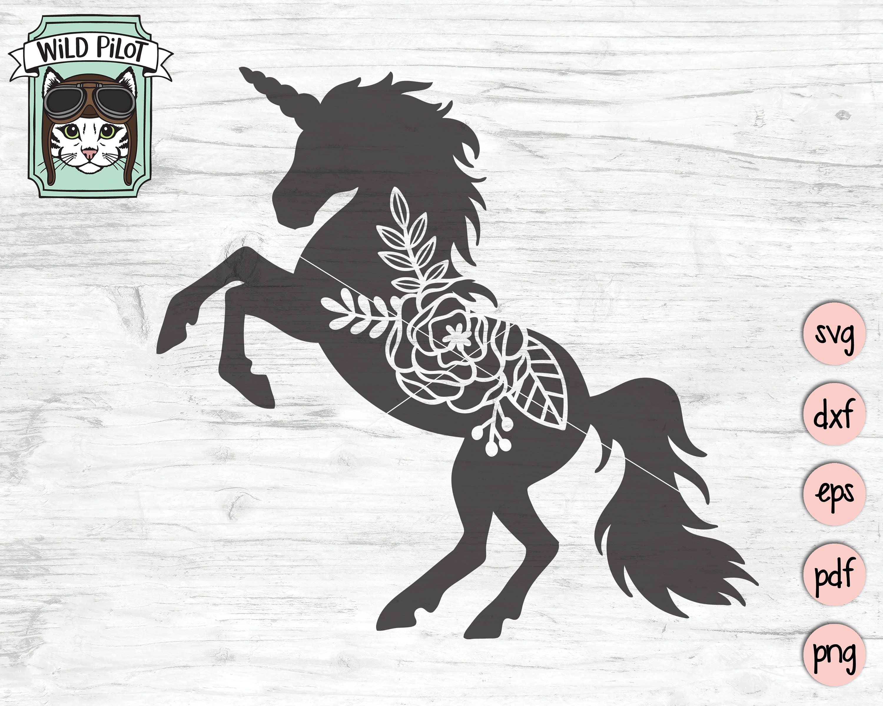 Unicorn Cut File Silhouette Svg
