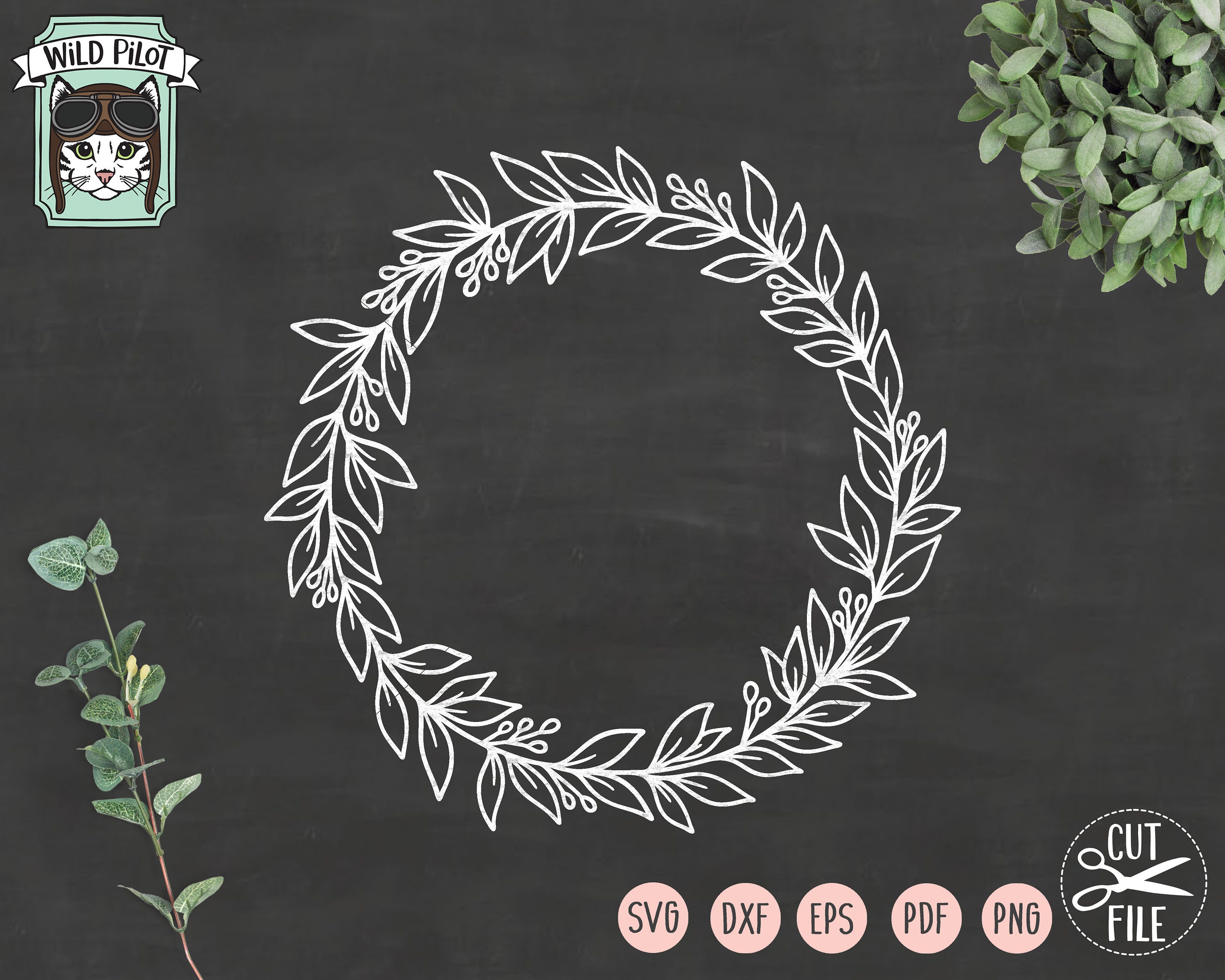 Download Wreath Cut File Laurel Leaf Svg