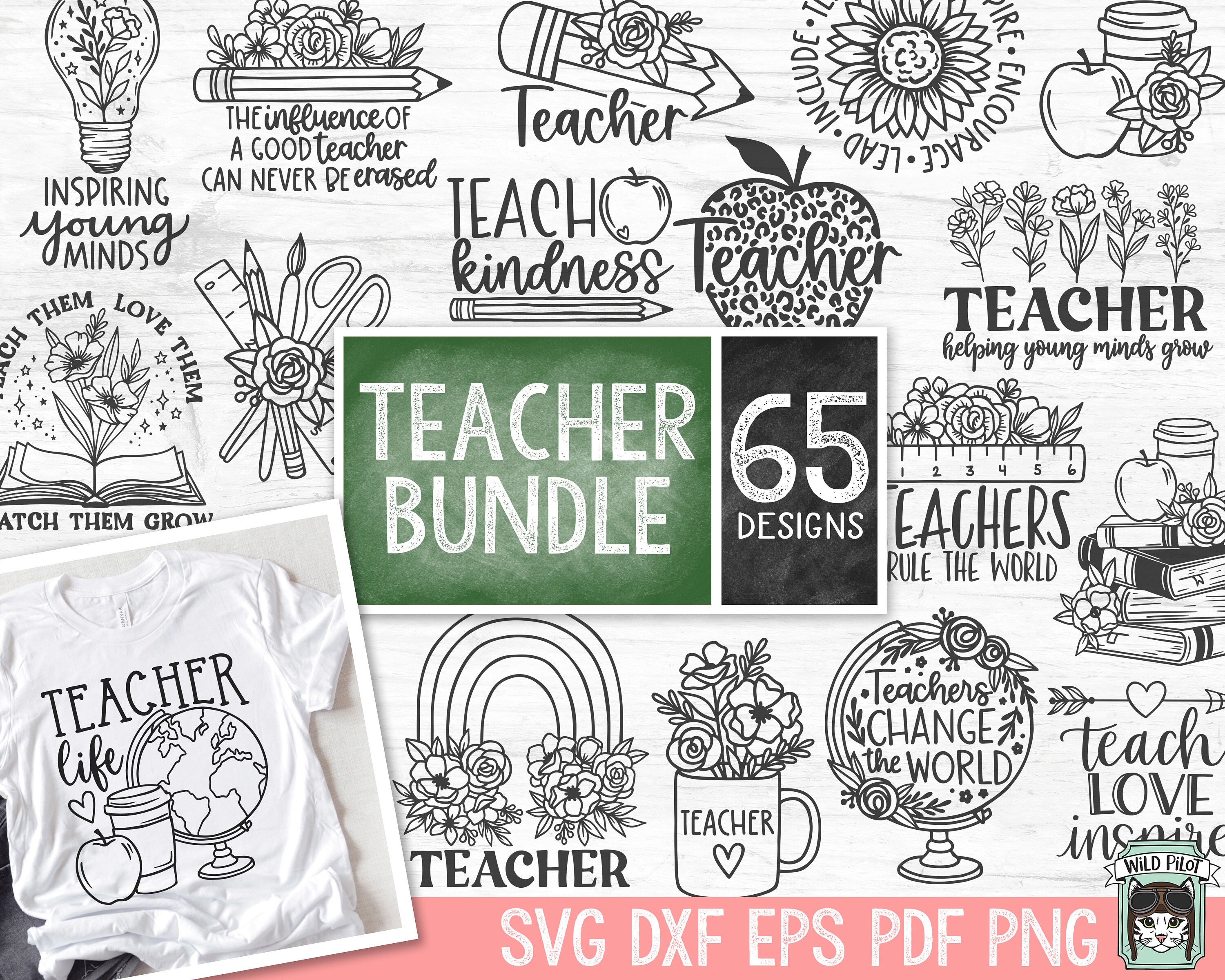 Teacher SVG File Bundle, Back to School Svg, Teacher Gift Svg Bundle ...