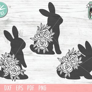Hase SVG, Osterhase SVG, Frohe Ostern SVG, Frühling svg, Ostern Clipart, Osterhase Svg, FloralEr Hase Svg, Ostern PNG, Süßes Tier svg