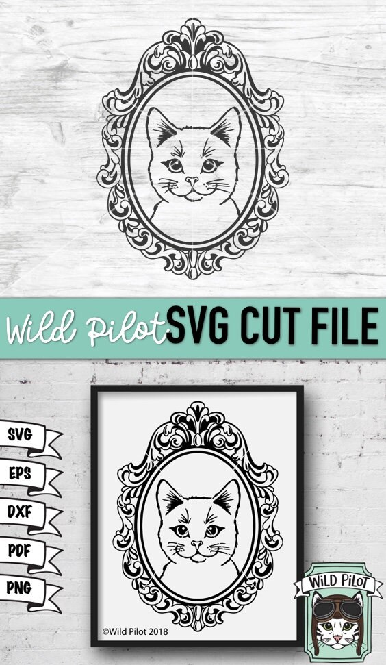 Cat Frame SVG, Cat Svg, Cat Svg File, Cat Lover Svg, Cat Clipart, Cat ...