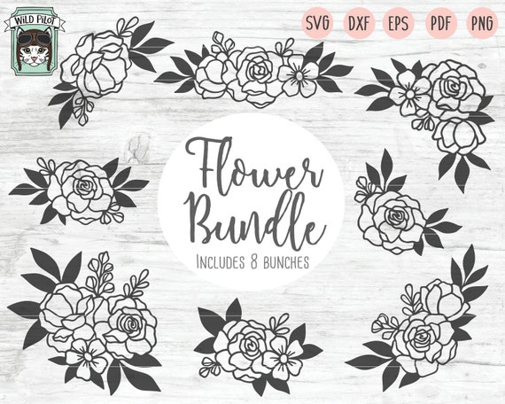 Download Flower Svg Bundle Flower Border Svg File Flower Frames Svg Etsy