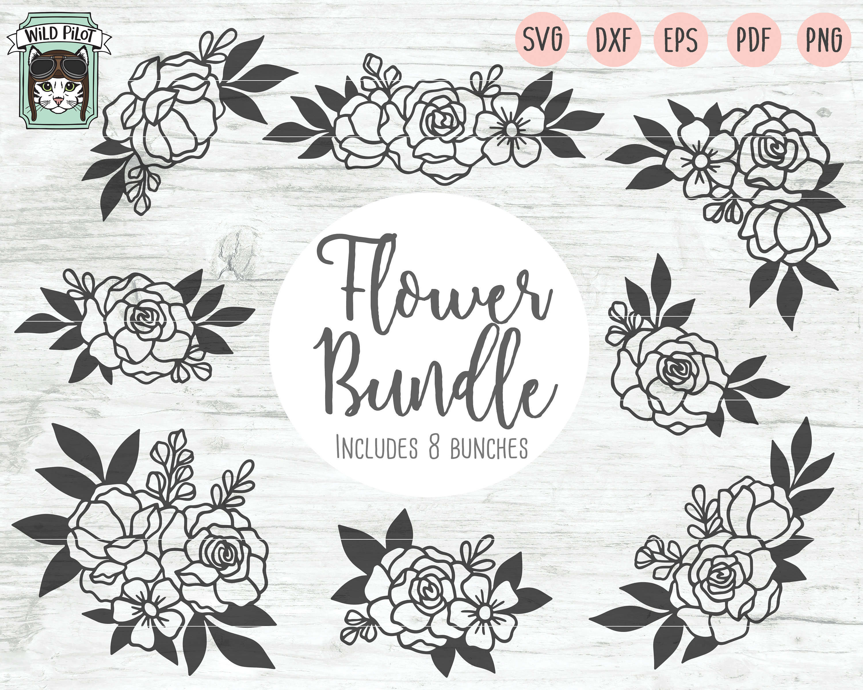 Download Flower Svg Bundle Flower Border Svg File Flower Frames Svg Etsy