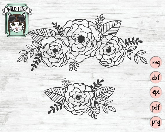 Download Flowers Svg File Pretty Flowers Cut File Flowers Clipart Etsy