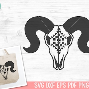 Ram Skull SVG Cut File, Ram Skull PNG, Mystical svg, Geometric svg, Ram Skull Clipart, Southwest SVG, Boho svg, Bohemian svg, Longhorn svg