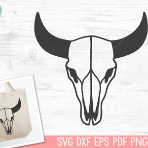 Cow Skull SVG Cut File, Bull Skull SVG, Mystical svg, Crescent Moon svg, Cow Skull png, Southwest SVG, Boho svg, Longhorn svg, Buffalo svg
