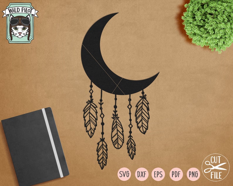 Download Moon Wolf Dreamcatcher svg file Wolf Moon svg Dreamcatcher ...
