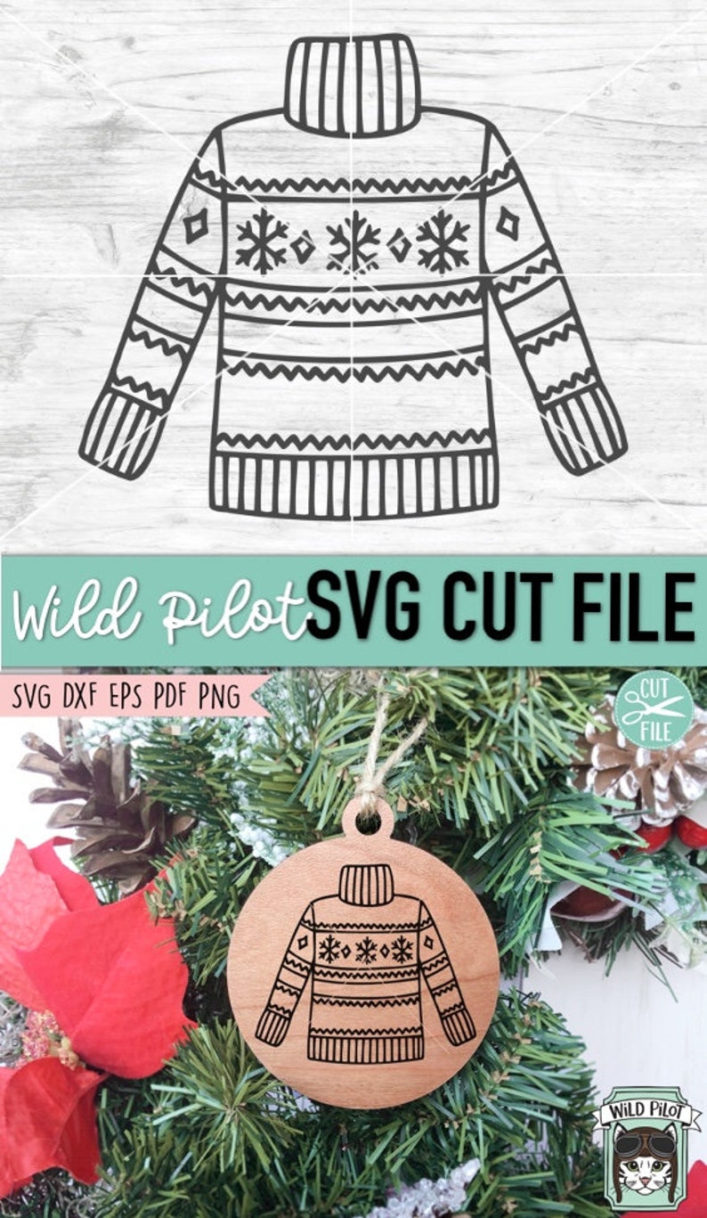 Christmas SVG Cut File Ugly Christmas Sweater SVG Christmas - Etsy