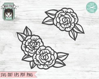 Flower SVG Files, Flower Border SVG, Floral SVG files, Flower cut file, Flower Frame svg, Floral Cut file, Rose svg file, Peony svg