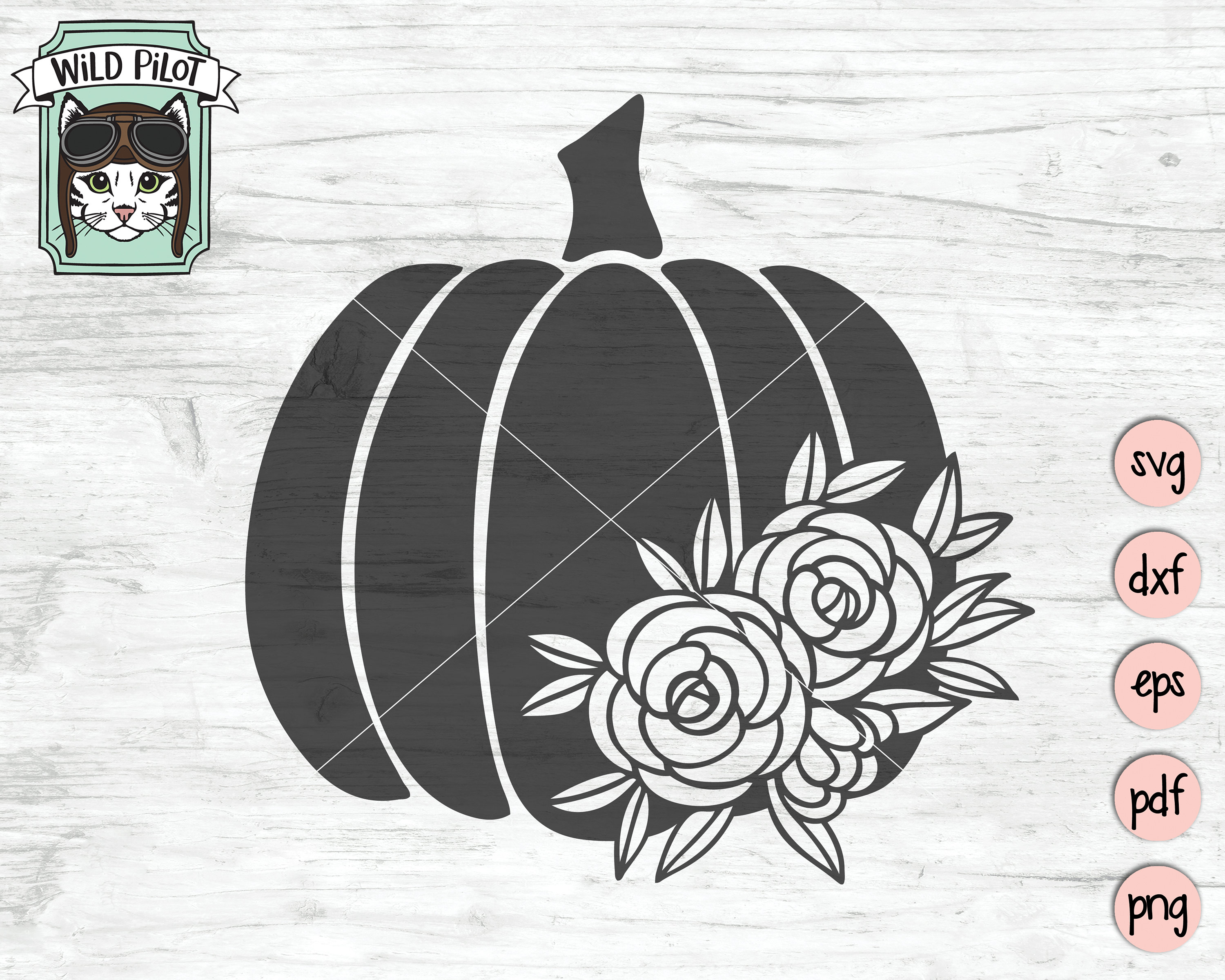 Download Floral Pumpkin SVG file Pumpkin Silhouette Pumpkin cut file | Etsy