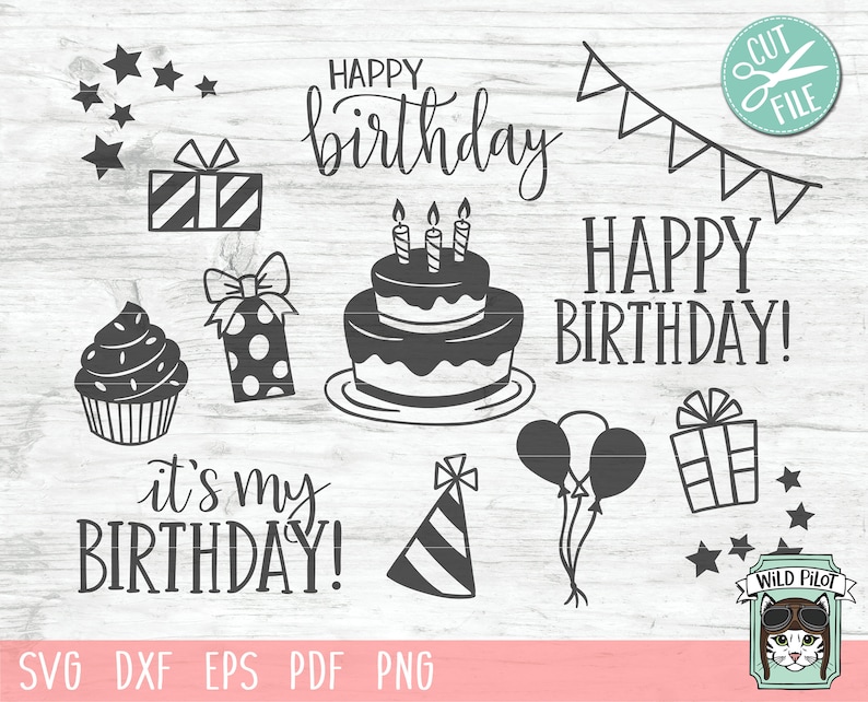 Geburtstag SVG-Datei Geburtstag geschnitten Datei alles Gute - Etsy.de