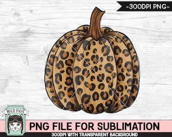 Leopardpumpa SUBLIMERING design PNG, Leopardpumpa png-fil, Gepardpumpa sublimering, Höst, Halloween, Thanksgiving
