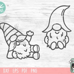 Sitting Gnome SVG File, Lounging Gnome SVG File, Gnome SVG, Gnome Cut File, Gnome Clipart, Gnome  Vector, Gnome png, Gnome dxf, Gnome eps