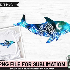 Galaxie Delfin PNG SUBLIMATION Design, Delfin Silhouette PNG, Aquarell png, Weltraum png, Delfin Clipart, Abenteuer png, Bergszene png
