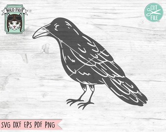 Halloween SVG File, Crow SVG, Halloween Cut File, Crow Cut File, Witchy svg File, Gothic SVG, Goth Cut File, Spooky svg, Halloween Clipart