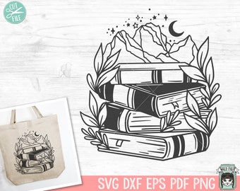 Book SVG, Reading SVG, Book Lover SVG, Librarian svg, Book Plant svg, Mystical svg, Reading png, Teacher Shirt svg, Read svg, Bookish svg