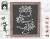 Wedding Cake SVG file, Wedding svg, Wedding Cake cut file, Wedding cut file, cake svg, wedding cake clipart, wedding sign svg cut file