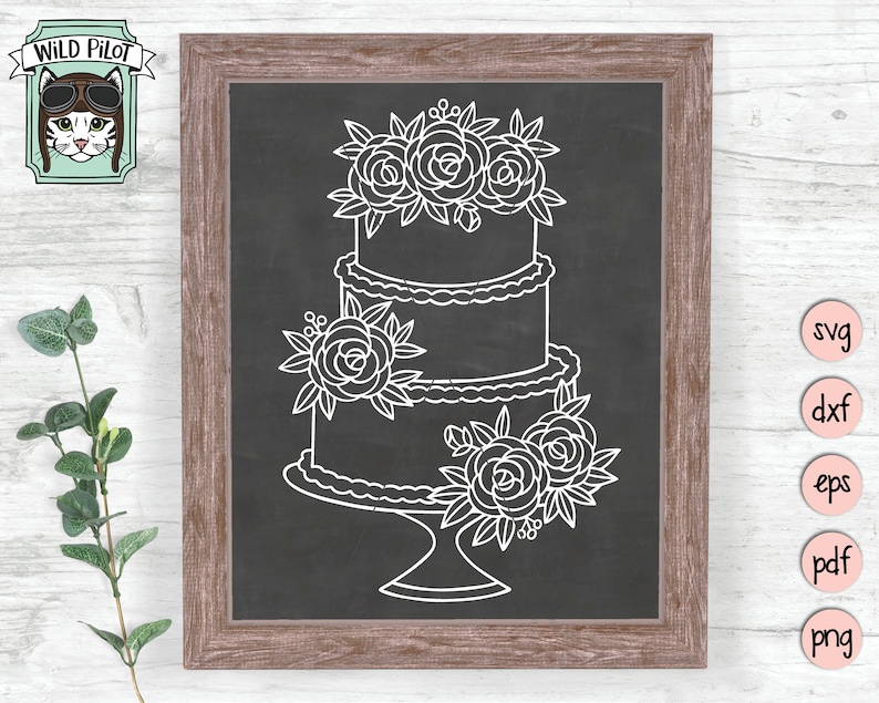 Wedding Cake SVG file Wedding svg Wedding Cake cut file image 0